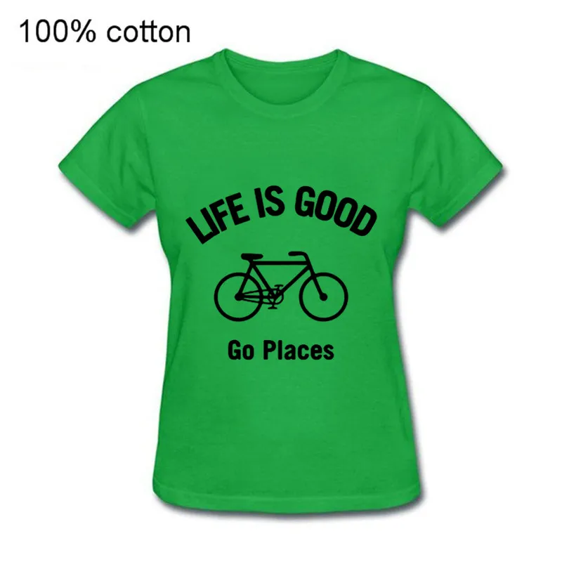 Kalnų Dviračių Derliaus MTB Nelaimę Dizainas T Marškinėliai Medvilnė, Trišakiai BMX trumpas Rankovės moterų Gyvenimas yra gera Eiti Vietose DH T-Shirt
