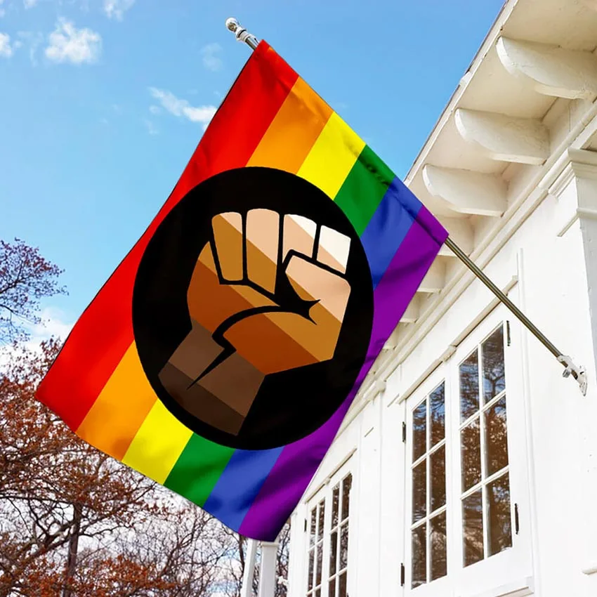 LGBT Juoda Gyvena Klausimas BLM Vėliavas Ir Plakatus Namų Palaimintas, Apdailos, Sodo Kieme Sublimacijos Draugiškas Pigiai
