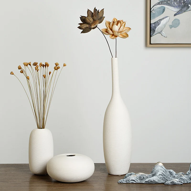 Džiovintų gėlių keramikos vaza, mažas gėlių kompozicijų kambarį namų kūrybos paprastas apdailos namų dekoravimo Šiaurės apdaila