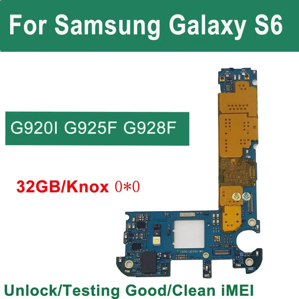 Atrakinta Originalus Švarus IMEI 32GB 64GB Samsung Galaxy S6 Krašto Plius G928F S6 Krašto G925F S6 G920I Mainboard