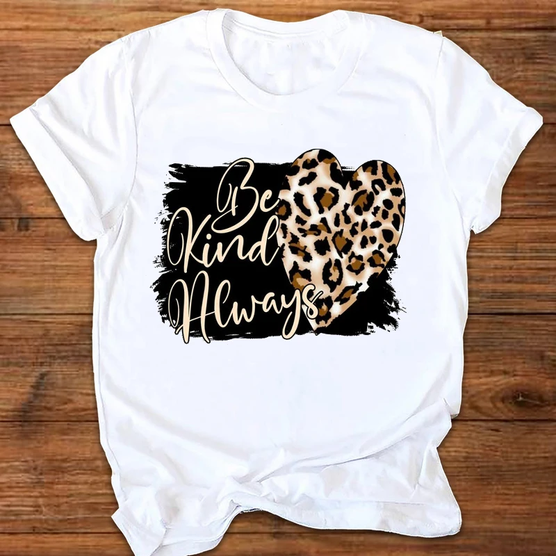 Moterų Grafinis Leopard Patinka Mados Trumpas Rankovės 90s Ponios spausdinimas Spausdinimo Drabužius Lady Tees Viršūnes Moterų Marškinėliai Moteriški Marškinėliai