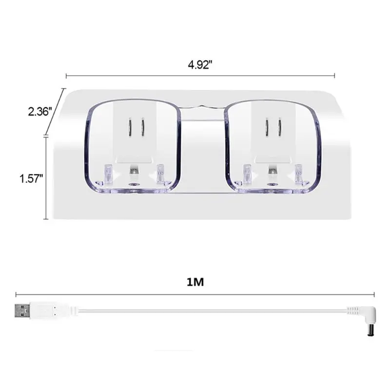 Įkrovimo Stotis Dual Įkroviklis Dock for Wii valdymo pultelio Žaidimų Rankena Valdiklis su LED Indikatorius USB Įkrovimo Laidas