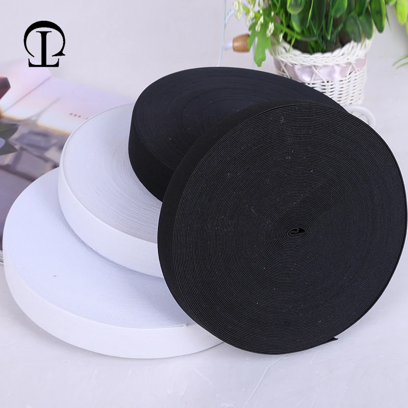 10yards/daug juodos/baltos spalvos elastinės juostos siuvimo reikmenys gumos juosta elastinės juostos siuvimo apatiniai drabužiai, papuošalai