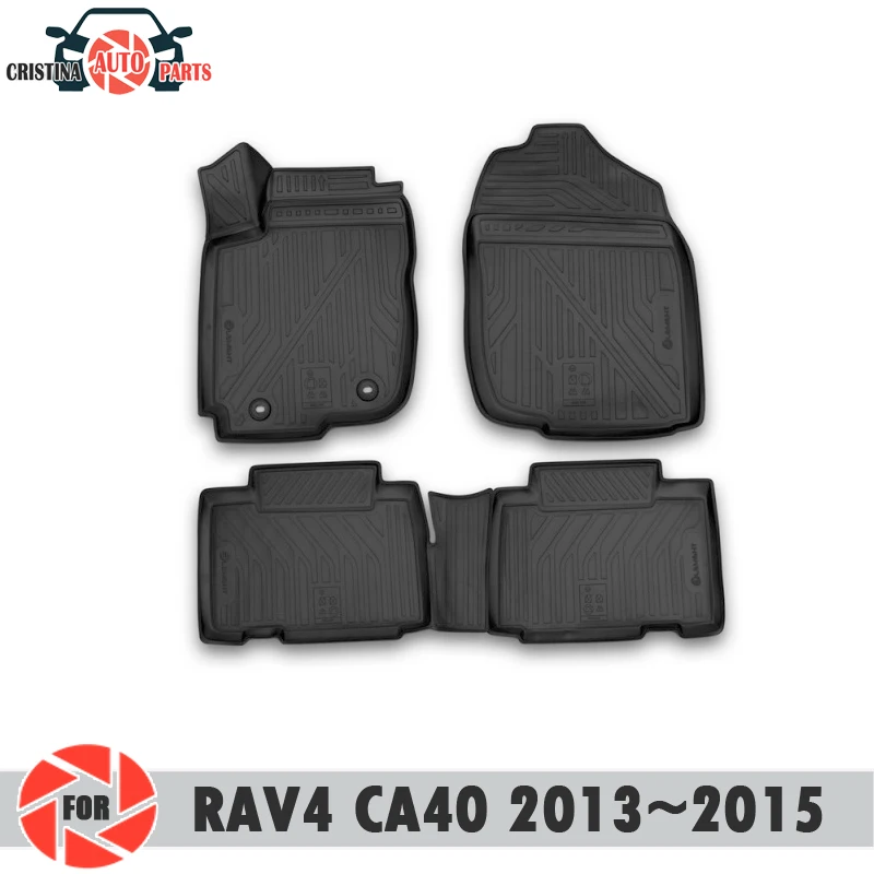 Grindų kilimėliai Toyota Rav4 CA40 2013~kilimėlių ne slydimo poliuretano purvo apsaugos, vidaus reikalų automobilių optikos reikmenys