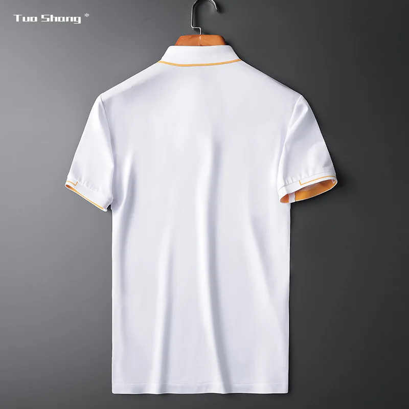 2020 Naujų Dizainerių Bičių Karūna Siuvinėjimo Mens Polo Marškinėliai Mados Aukštos Kokybės Trumpas Rankovės Tiesiai Medvilnės Camisa Polo Masculina