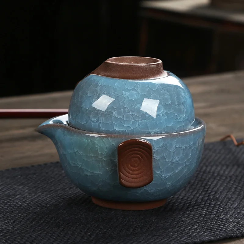 Arbatos rinkinys Apima 1 Pot 1 Puodelis, Aukštos kokybės elegantiškas gaiwan,Gražus ir lengvai virdulys arbatinukas nemokamas pristatymas