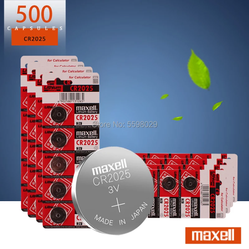 500pcs Dėl maxell originalus cr2025 ECR2025 BR2025 DL2025 KCR2025 LM2025 3v mygtuką baterijos monetiniai ličio baterija žiūrėti