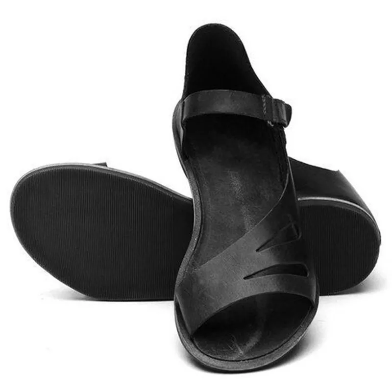 Dydis-35~43 sandalai moterims 2019 butas Retro didelis dydis sandalai moterims vasaros bateliai moterims
