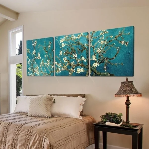 3 Plokštės Neįrėminti Abrikosų, Gėlių Žydi Sienos Aliejaus Tapybai Van Gogh Abstrakčios Drobės Tapybos Sienos, Nuotraukų, Plakatų ir grafikos