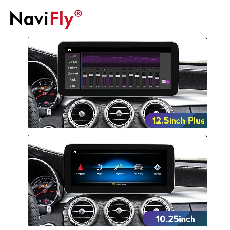 NaviFly Belaidžio Carplay Android 10.0 Automobilio Multimedijos Grotuvo Benz C Klasė W205 GLC Klasės X253 GLC200 GLC260 GLC300 NTG 5.0