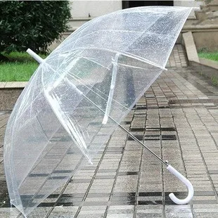 Skaidraus plastiko PVC automatinis skėtis saulėtą lietingą kūrybos skėtis daug spalvų