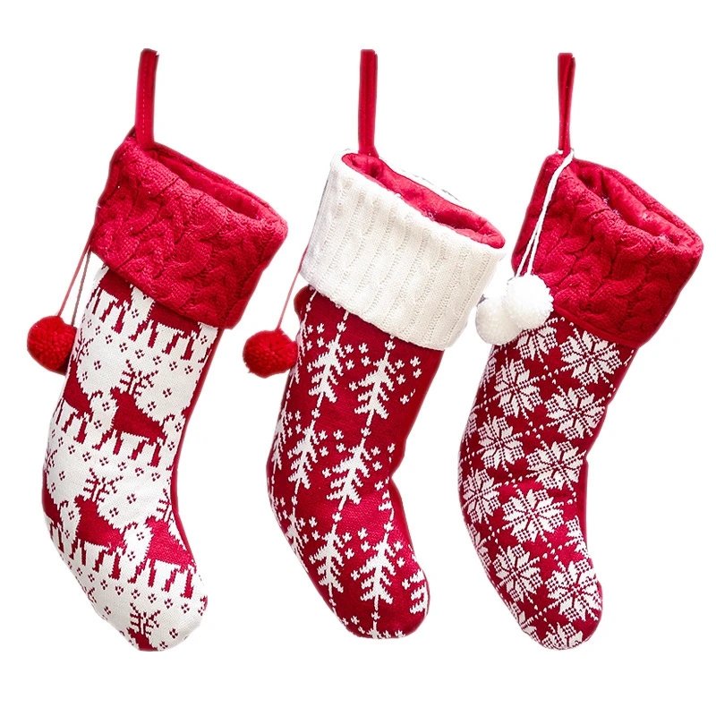 40x22cm Kalėdų kojinės kojinių snowfalke Briedžių Navidad naujųjų metų saldainių maišelį kalėdų puošmena kabo kalėdų eglučių papuošalai