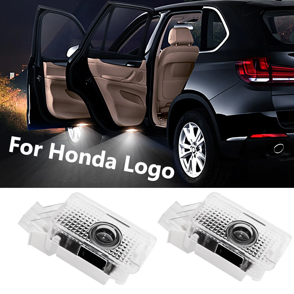 2 vnt Automobilių Durų Sveiki atvykę Šviesos Honda Civic Pažvelgti Emblema Logotipas Šešėlis Dvasios Šviesos diodų (LED) Lazerio Projektorius Įspėjimo lemputės Automobilių Stilius
