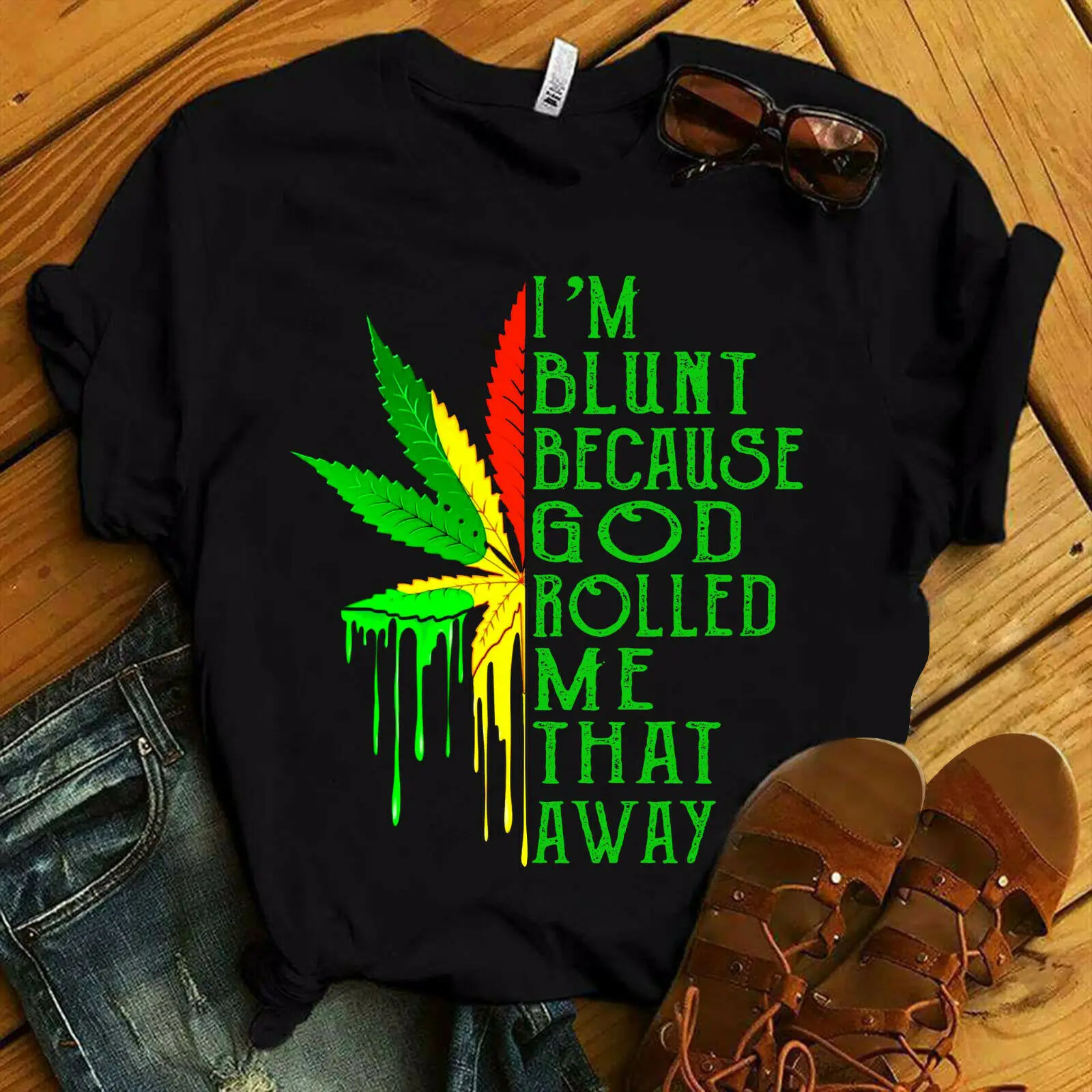 Aš ESU Bukas, Nes Dievas Valcavimo Man, Kad Taip Kanapių Piktžolių T-Shirt