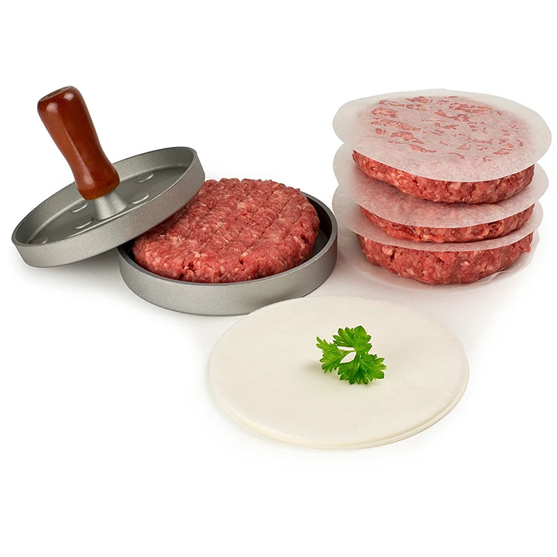WALFOS 1 Set Apvalios Formos Hamburger Paspauskite Aliuminio Lydinio 11 CM Mėsainių Mėsos Grill Jautienos Mėsainiai Paspauskite Patty Maker Kepimo Įrankiai