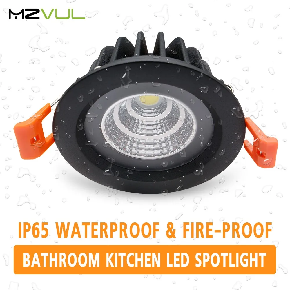 IP65 Vandeniui atspari Ugniai atspari LED Downlight 15W 12W 7W 5W Įleidžiamas LED Lempos Vietoje Šviesos diodų (LED) už sauna, garų pirtis, virtuvė, vonios kambarys