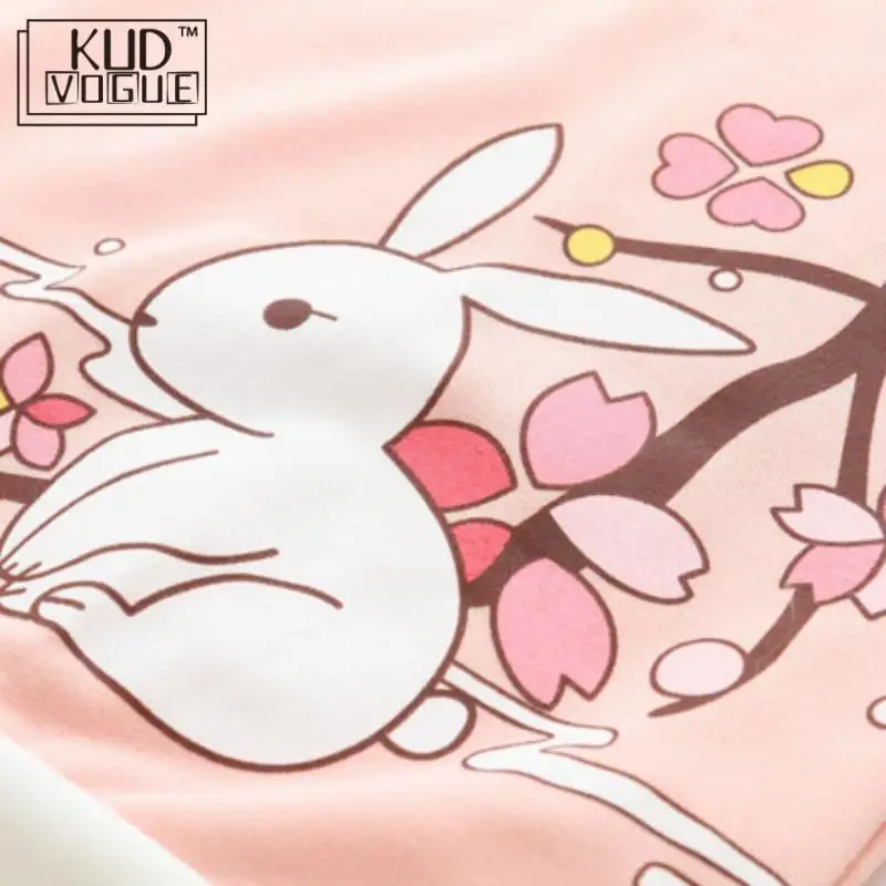 Rudenį Moterų Rožinė Hoodies Palaidinukė Japonijos Mielas Anime Grafikos Puloveris Mori Mergina Kawaii Katytė Animacinių Filmų Žodžiai Moletom Kpop Viršūnės