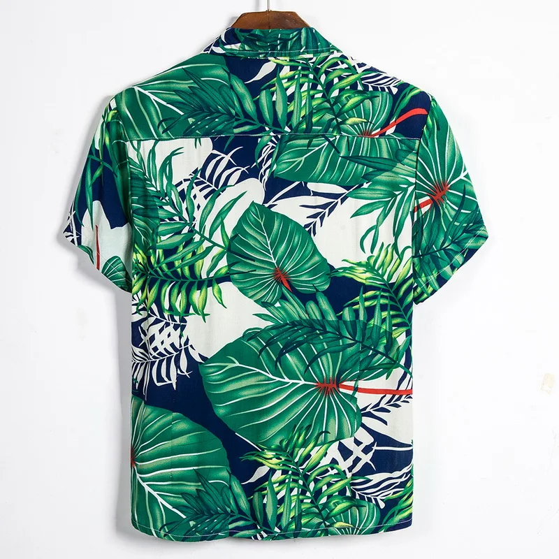 Havajų Marškinėliai Vyrams Drabužius 2019 M. Vasarą Camisa Havaiana Marškinėliai Kokoso Medžio Atspausdintas Trumpas Rankovės Mens Smėlio Paplūdimio Drabužiai palmių
