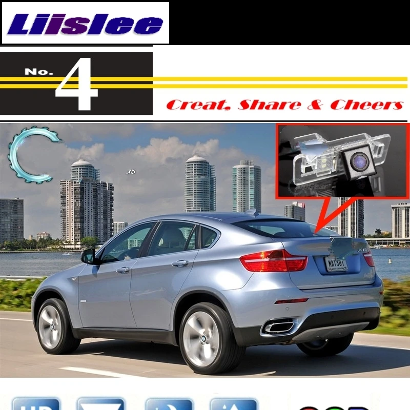 Liislee BMW X6 X6M E71 2008~M. Automobilio vaizdo Kamera Aukštos Kokybės Galinio vaizdo atsarginę Kamerą, Skirtą PAL NTSC TG Paieška CCD Jungtis