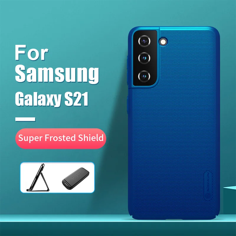 Samsung Galaxy S21 atveju NILLKIN Matinio PC Matinis sunku galinį dangtelį Dovana Turėtojui Samsung Galaxy S21 plius Telefoną Atvejais 12.15