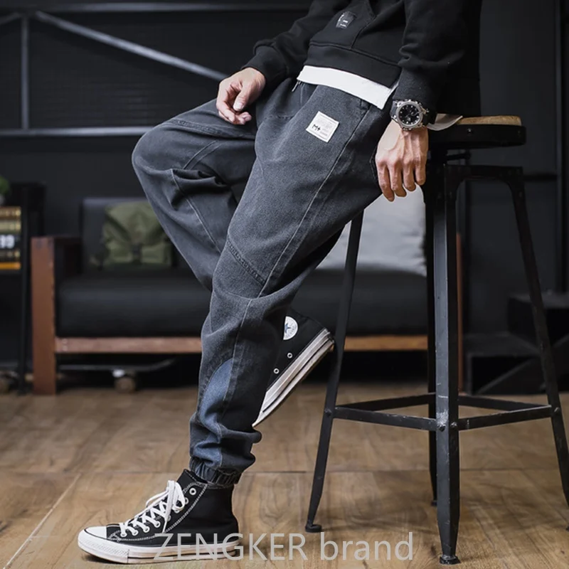 Rudenį džinsai vyrų Haremas kelnės tendencija prarasti 2019 plius dydis XL atsitiktinis šviesos kelnės 8XL 7XL 6XL