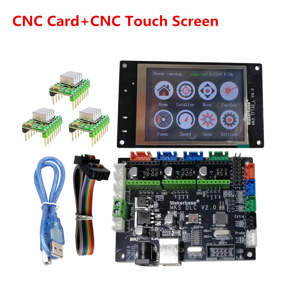 ATNAUJINTI GRBL OFF LINE stebėti CNC shield v3 motininės plokštės TFT32 CNC ekrano modulis 