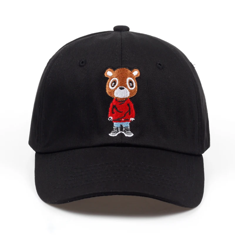 Nuolatinis lokys tėtis skrybėlę Kanye West Jūs Medvilnė, siuvinėjimo Beisbolo kepuraitę Snapback Unisex Vasaros lauko, laisvalaikio kepurės