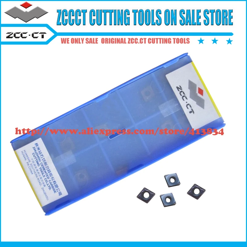 10vnt ZCC įrankis cutter CCMT060204 -EM YBG205 CCMT 060204 -EM ZCC.CT Įtvirtino Karbido CNC Pjovimo įrankiai, tekinimo įterpti CCMT060204-