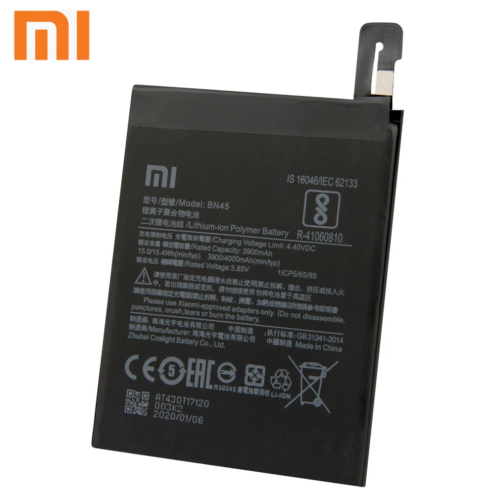 Xiao Xiaomi Mi BN45 Telefono Baterija Xiao mi note2 Redmi 5 Pastaba Redrice Note5 BN45 4000mAh Originalaus Akumuliatoriaus + Įrankis