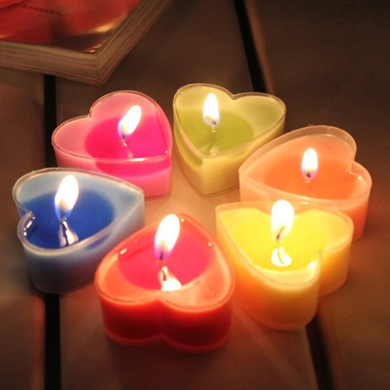 9pcs Kvapnų Žvakės Širdies Formos Gimtadienis, Vestuvės Dekoro Žvakės Valentino Dienos Pasiūlymas Vakarienė Aromaterapija Žvakės Dovanos