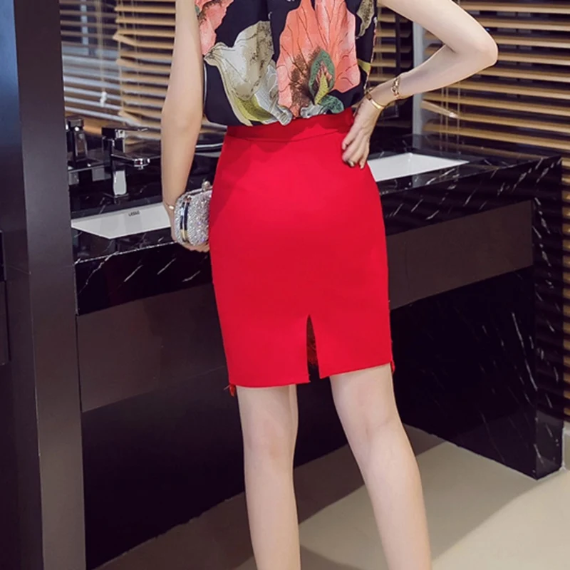Plius Dydis Moterų Pieštuku Sijonai 2020 Mados Aukštos Juosmens Sexy Nėrinių Kratinys Sijonas Atidaryti Ritininės Elegantiškas Vasarą Office OLIS Mini Sijonas