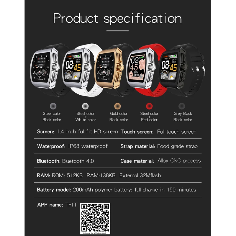 Termometras Smart Žiūrėti Vandeniui Vyrai Moterys Smart Watch Band Sporto Fitneso Apyrankę Širdies ritmo Monitorius xiaomi 