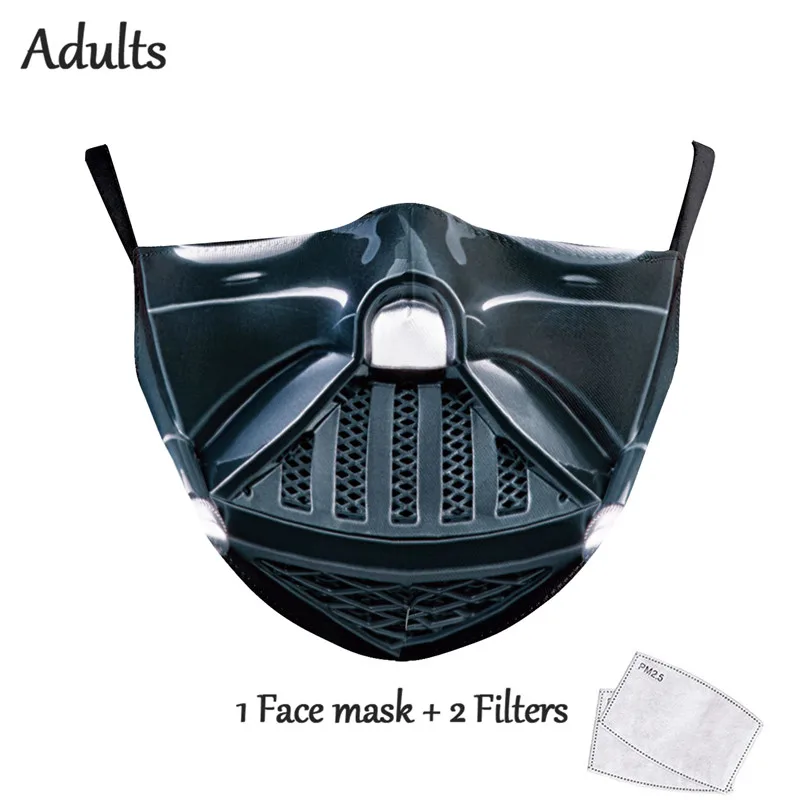 Suaugusiųjų 3D, Klasikinis Modelis Atspausdintas Apsauginis Veido Audinio Kaukės PM 2.5 Dulkės Burna, Apima Skalbti Daugkartinių Nagų Kaukė