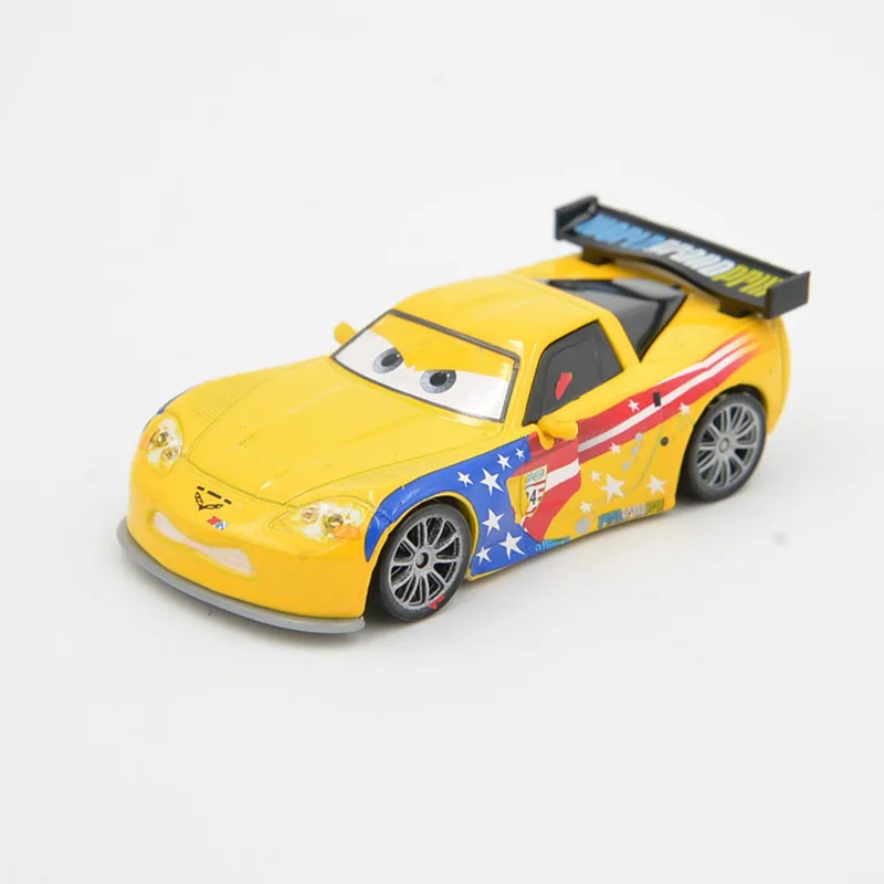 Disney Pixar Automobilių Žaibas McQueen Amerikiečių Lenktynininkas Jeffas Gorvette 1:55 Diecast Metal Žaislai Automobilių Vaikams Laisvi Naują Sandėlyje