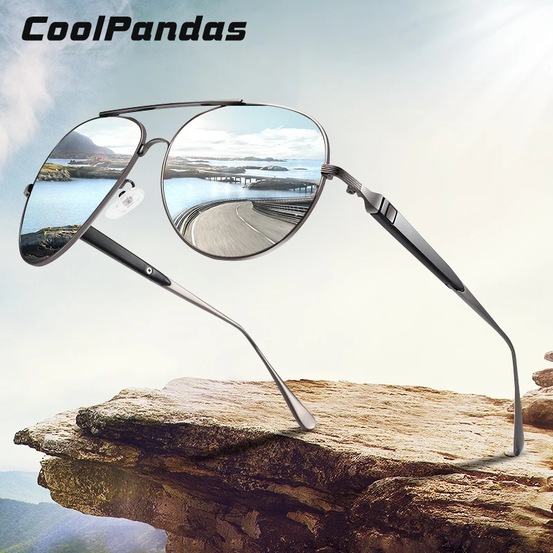 CoolPandas Top Brand Piloto Akiniai nuo saulės Vyrams Poliarizuoti Saulės akiniai Vyrų 2020 Anti-Glare Vairavimo Oculos lunetėmis de soleil homme