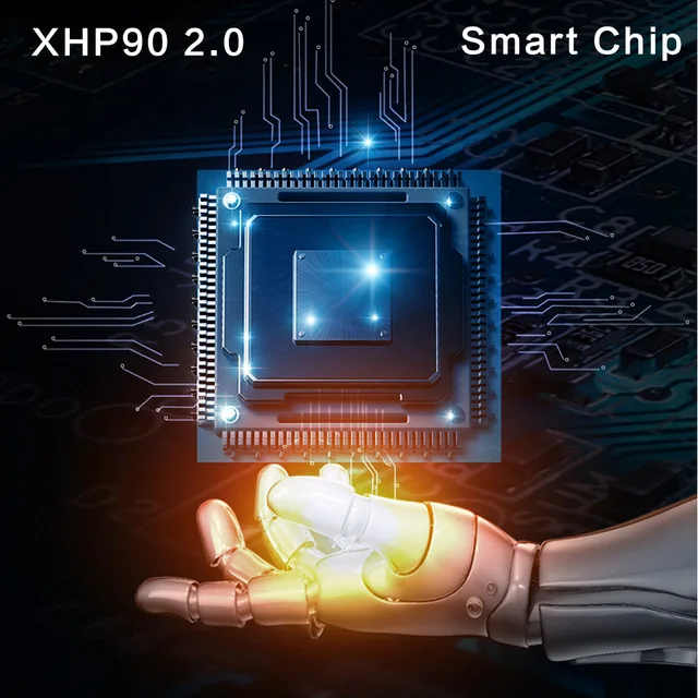Galingas LED Žibintuvėlis XHP90.2 XLamp Taktinis vandeniui Žibintuvėlis Smart chip kontrolės Su dugno ataka kūgio USB įkrovimo