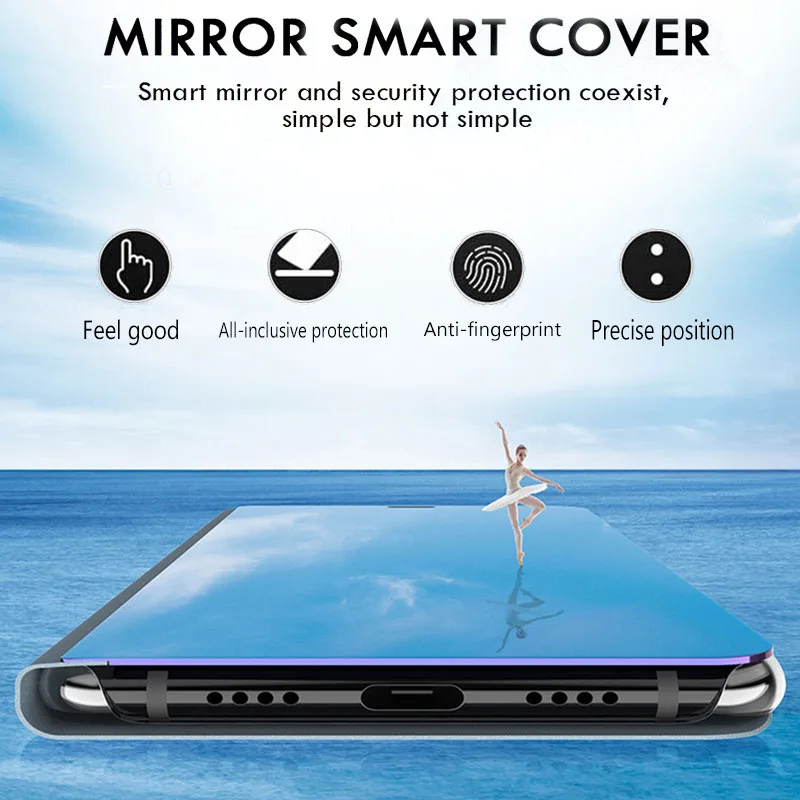 Smart Veidrodis Apversti Magnetinių Atveju Huawei Honor 9X Lite Honer 9 X Šviesos 9xlite 9xlight Dėl Honor9x Stovėti Telefono Galinį Dangtelį Coque