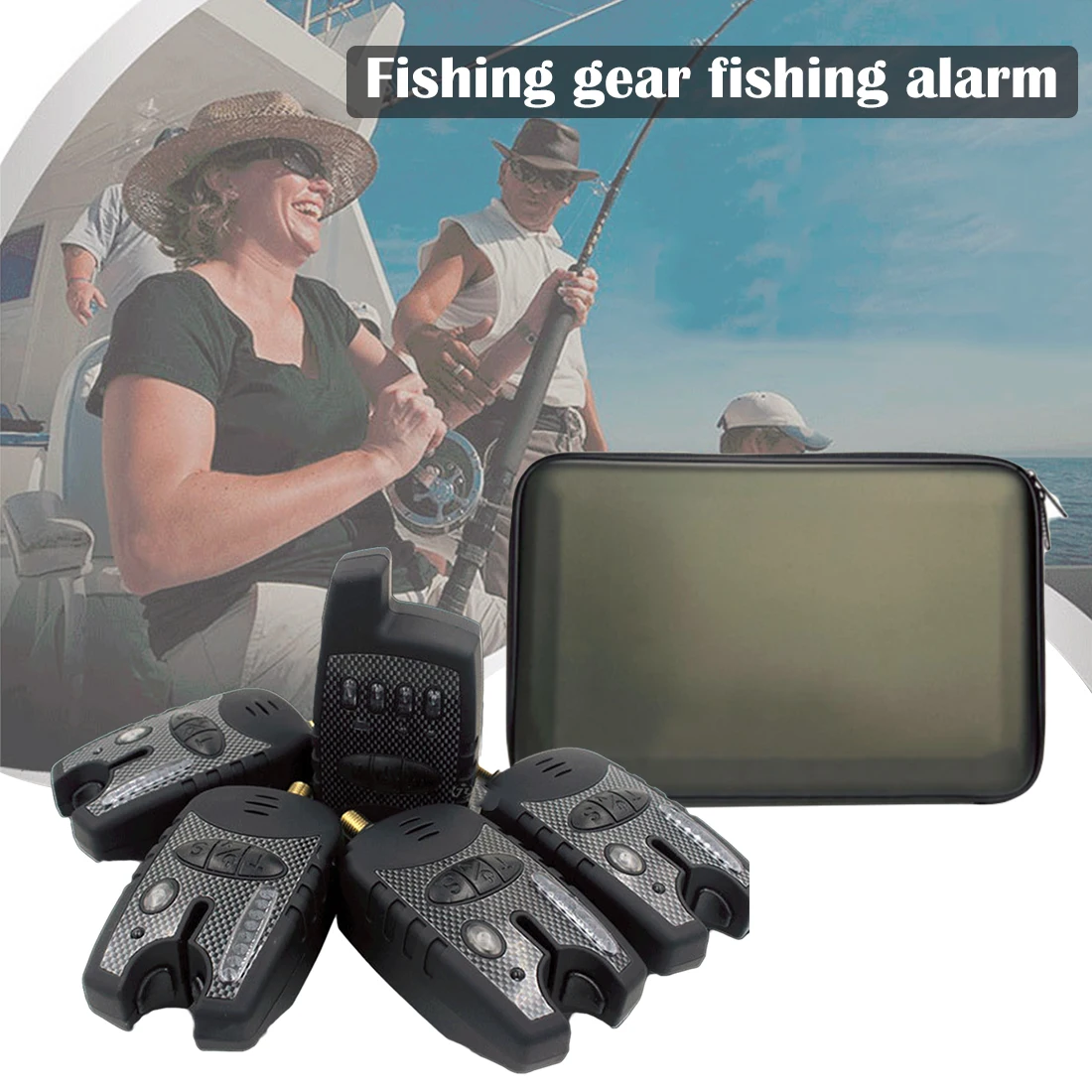 4 Vnt/Set Vandeniui Žvejybos Bite Signalizacijos LED Belaidžio Žvejyba, Karpiai, Bite žadintuvo Signalą + Imtuvas, Žuvies, Karšto Pardavimo, Žvejybos Reikmenys