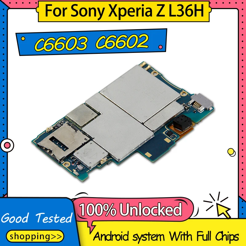 Originalus, atrakinta Motininės Plokštės Logika Valdybos Sony Xperia Z L36h C6603 C6602 Plokštę Su 