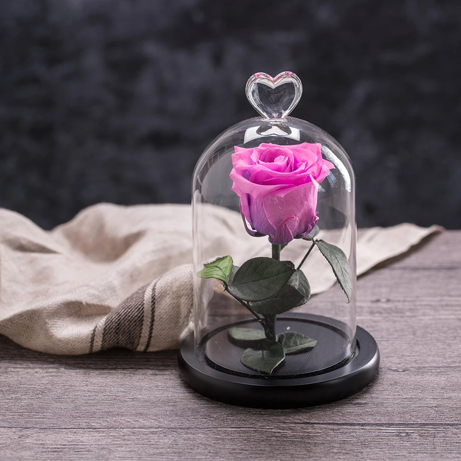 Mažasis Princas Rose Valentino Diena Gėlių Dovana Draugei Motinos Stiklo Kupolas Bell Jar ne Valentino Diena Vestuvės
