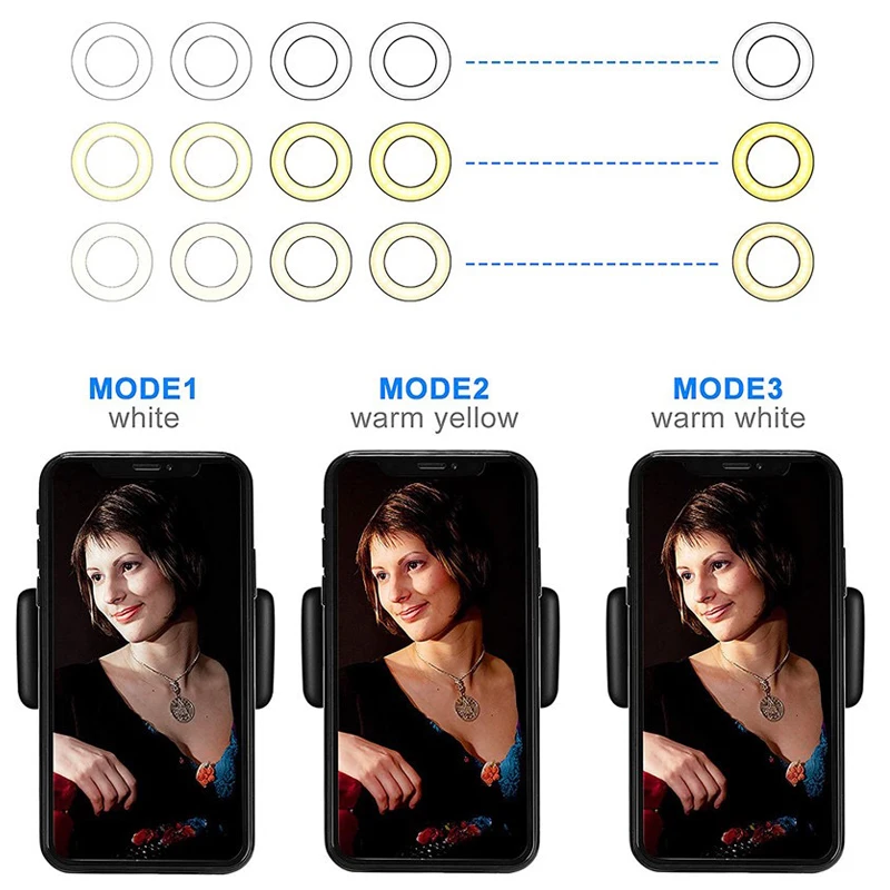 Universalus Selfie Šviesos Žiedas su Lanksčia Mobiliojo Telefono Laikiklis Tingus Laikiklis Stalo Lempos LED Šviesos Live Stream Biuro, Virtuvės