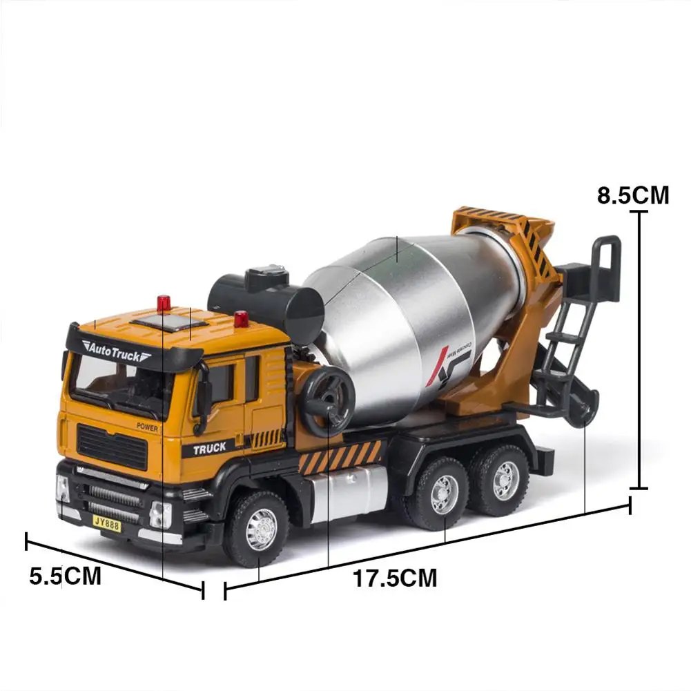 RCtown Modeliavimo 1:50 Ekskavatorių/Maišytuvas Lydinio Modelis inžinerijos Sunkvežimių Garso, Šviesos, Traukti Atgal Žaislas Statybos Automobilio Žaislai