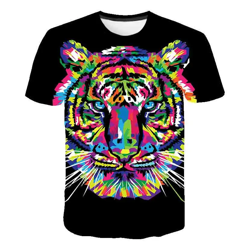 2020 vėliau kaip tigras 3D atspausdintas gyvūnų juokingas cool T-shirt vaikas trumpas rankovės vasaros marškinėliai berniukams ir mergaitėms T-shirt mados kvėpuojantis