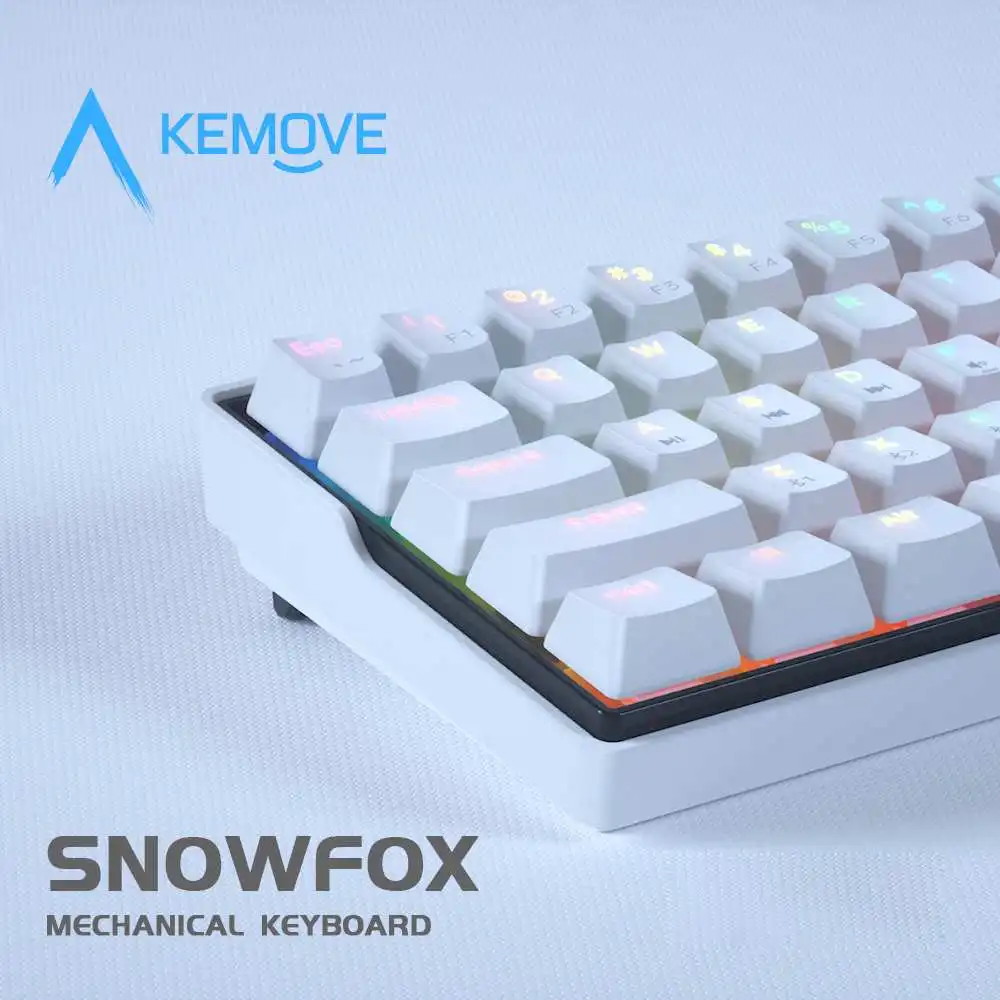 KEMOVE SnowFox 61 Klavišas Mechaninė Klaviatūros Perjungimas 60% NKRO 