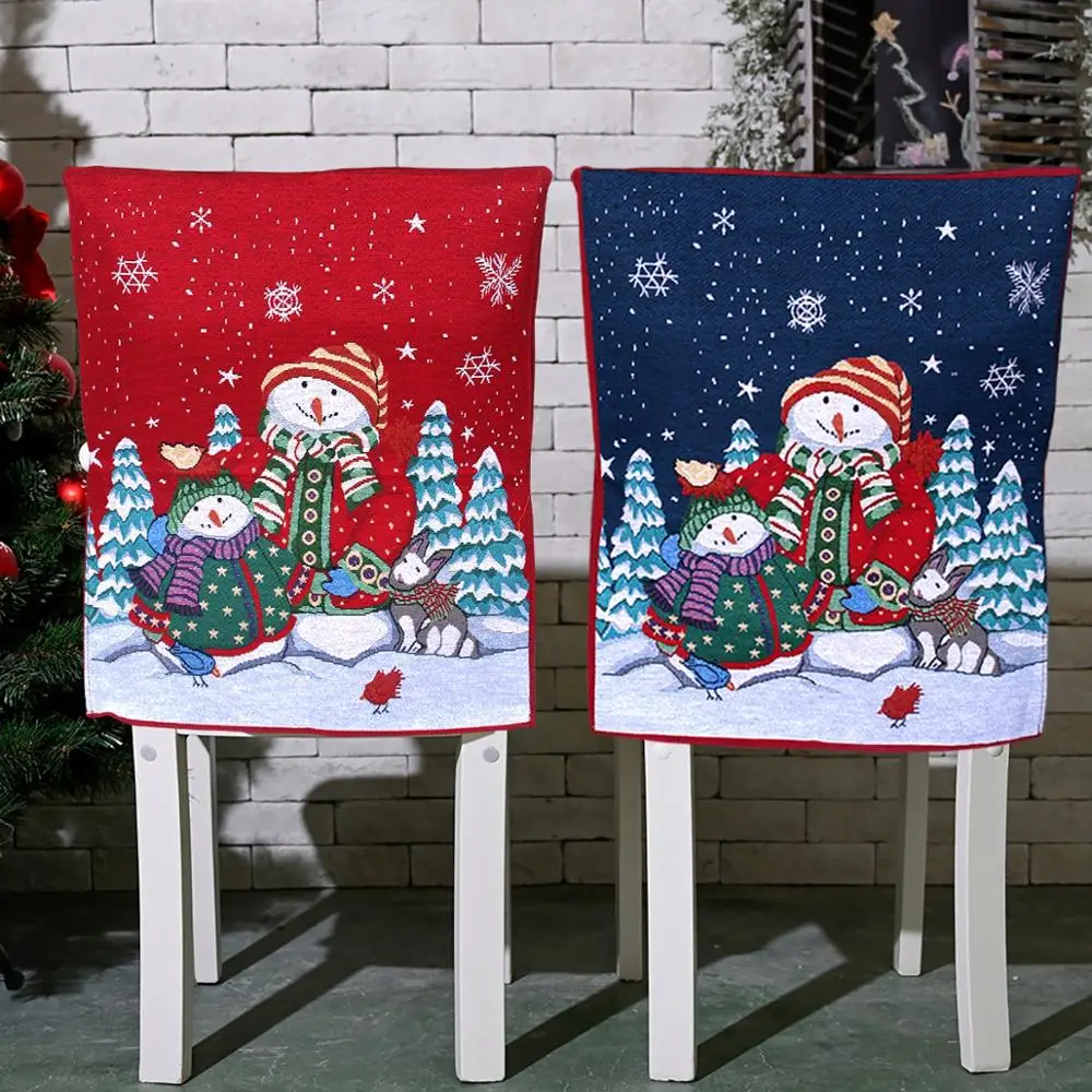 Santa Claus Sniego Išsiuvinėti Kėdė Padengti Linksmų Kalėdų Dekoracijos Namų 