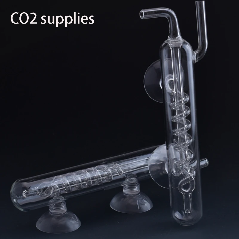 ZRDR Akvariumo Bakas CO2 Difuzorius Burbulas Counter Spiralės Stiklo Purkštukai Reguliuotojas, Pasodinti Bakas su siurbtuko CO2 Įranga