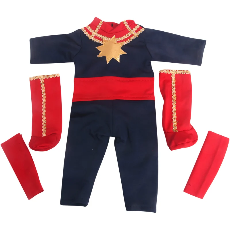 18 colių Mergaičių lėlės drabužiai Supermeno kostiumas Helovinas Amerikos naujas gimęs suknelė žaislai tinkami 43 cm baby doll c816