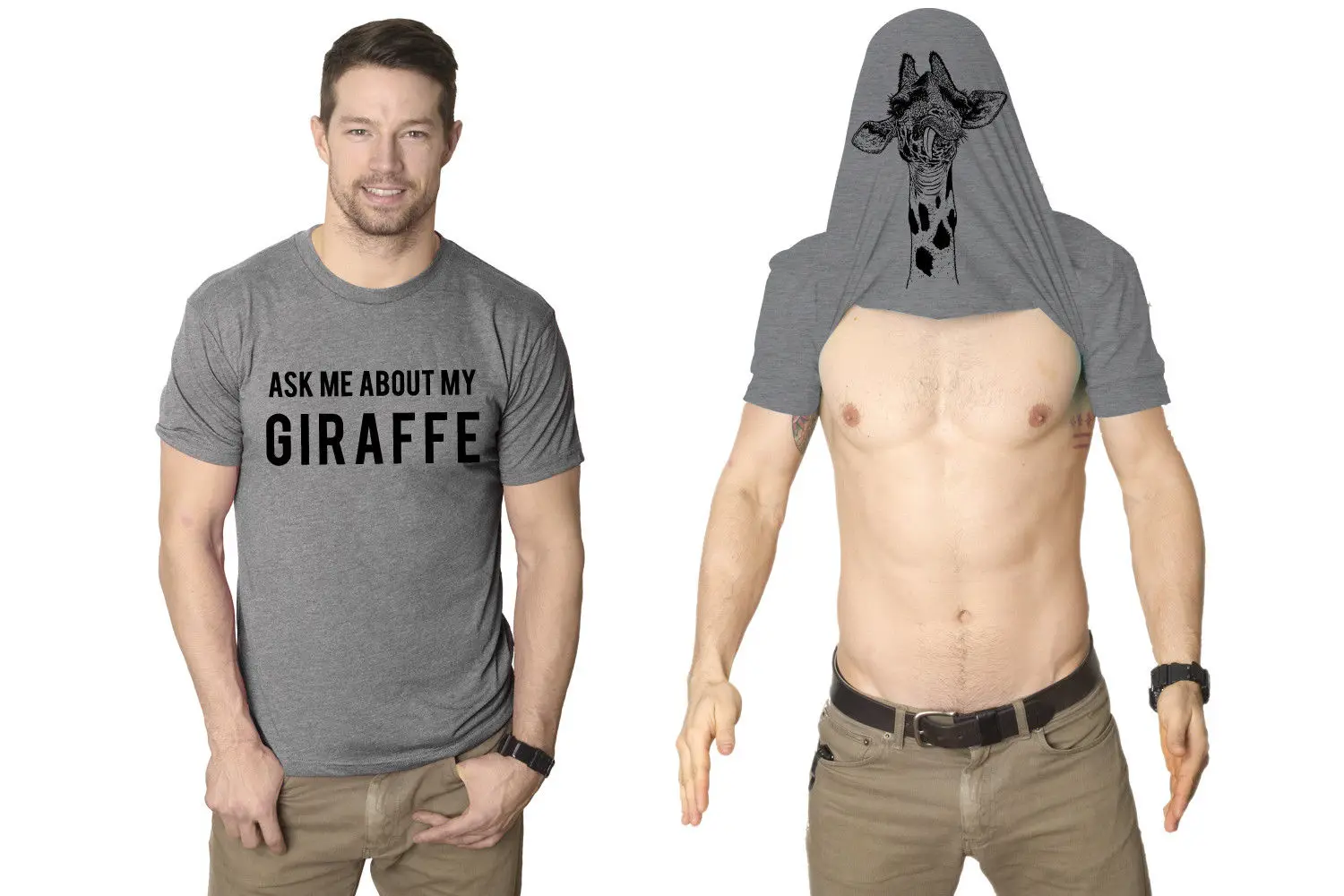 Paklauskite Manęs Apie Mano Žirafa Marškinėliai Juokingas Zoologijos sodas Gyvūnų Kostiumas Apversti Aukštyn Tee Animacinių filmų marškinėliai vyrams Unisex Naujas Mados marškinėlius nemokamai