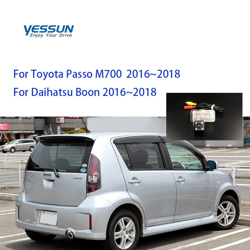 Yessun Automobilio Galinio vaizdo Kamera, Licencijos Plokštės Lempos OEM Toyota Passo M700 už Daihatsu Palaima 2016~2018 Galinio vaizdo kamera NTSC arba PAL