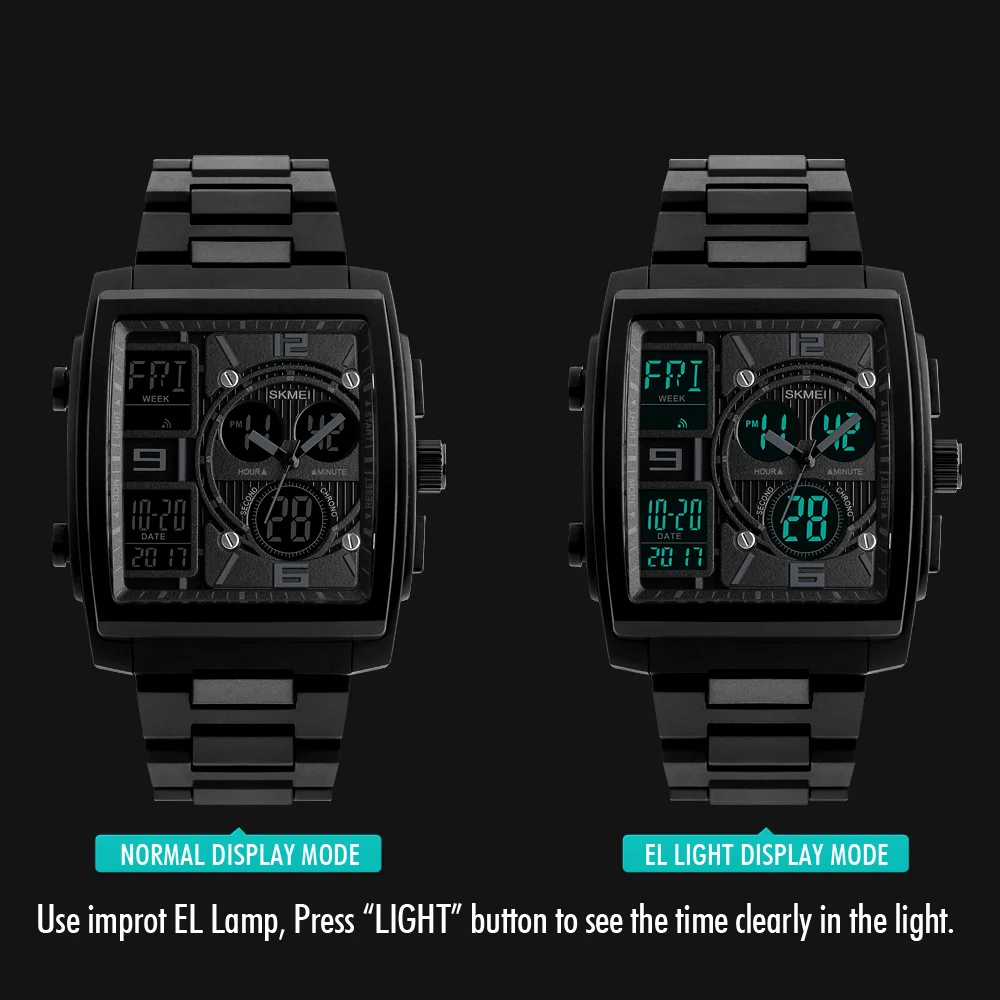 SKMEI Viršuje Prabangos Prekės, vyriški Sportiniai Laikrodžiai Vandeniui Elektroninių LED Skaitmeninis Riešo Žiūrėti Vyrų Vyrų Laikrodis Relogio Masculino